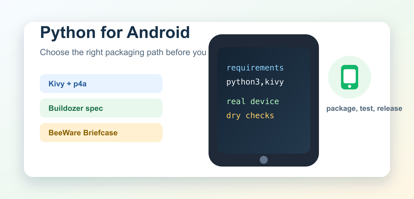 python for android app development: the basic guide... Python for Android Development: Options, Limits, and Project Choices