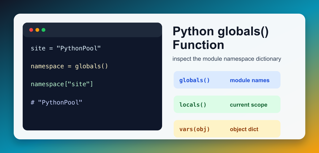 Python globals(): Inspect and Use the Global Namespace