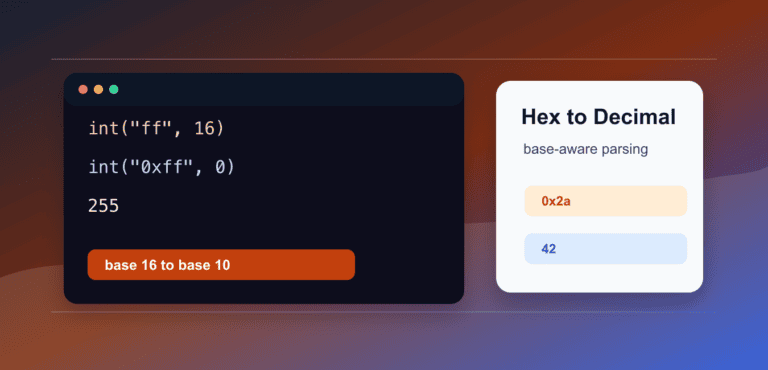Convert Hexadecimal to Decimal in Python with int()