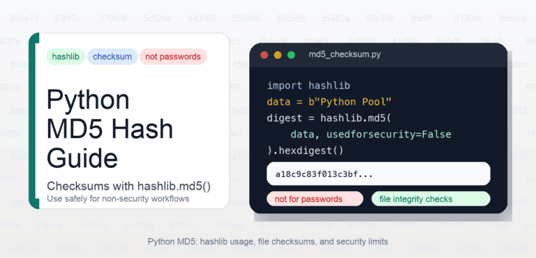 Python MD5 with hashlib: Checksums, Compatibility, and Security