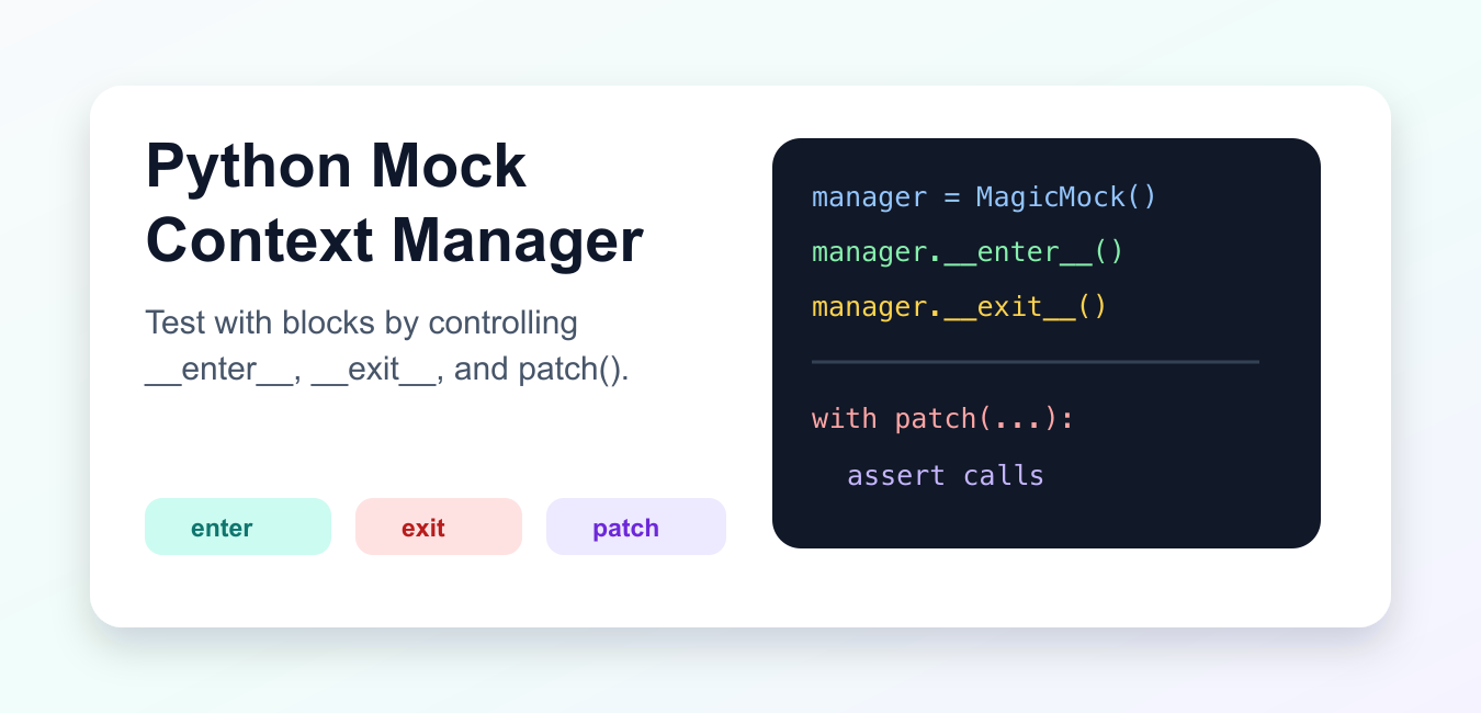 Mock a Context Manager in Python with unittest.mock