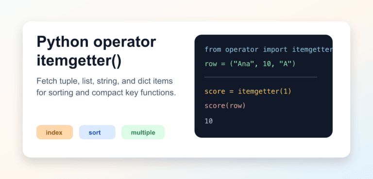 Python itemgetter: Sort and Extract Values from Records