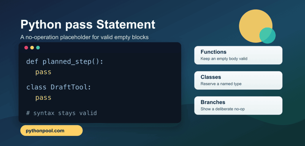 Python pass Statement: When and How to Use It