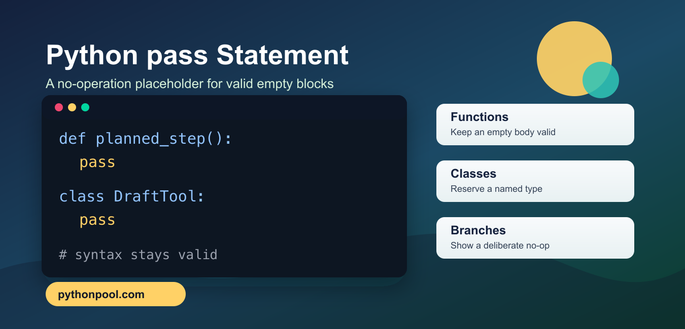 Python pass Statement: When and How to Use It
