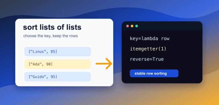 Python Sort List of Lists: key, itemgetter, and Multiple Keys