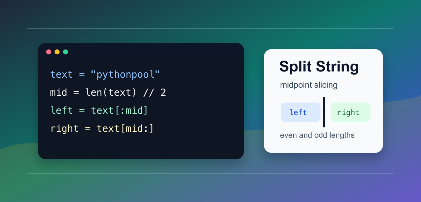 Split a String in Half in Python: Slicing and Odd Lengths