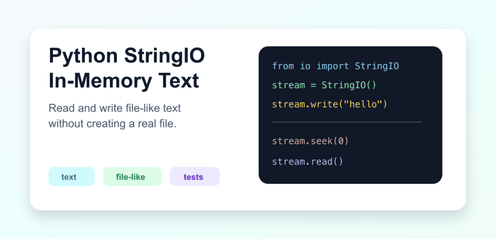 Python StringIO: In-Memory Text Streams and getvalue()