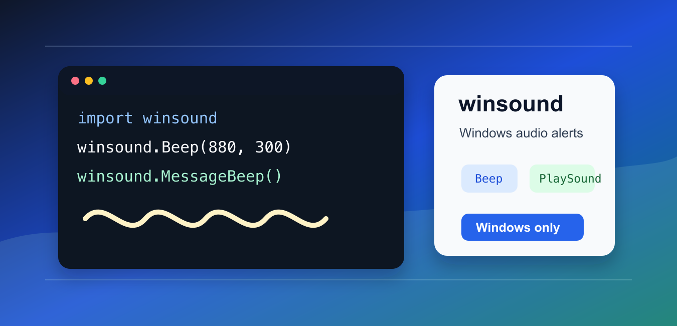 Python winsound: Beeps, WAV Files, and Windows Alerts