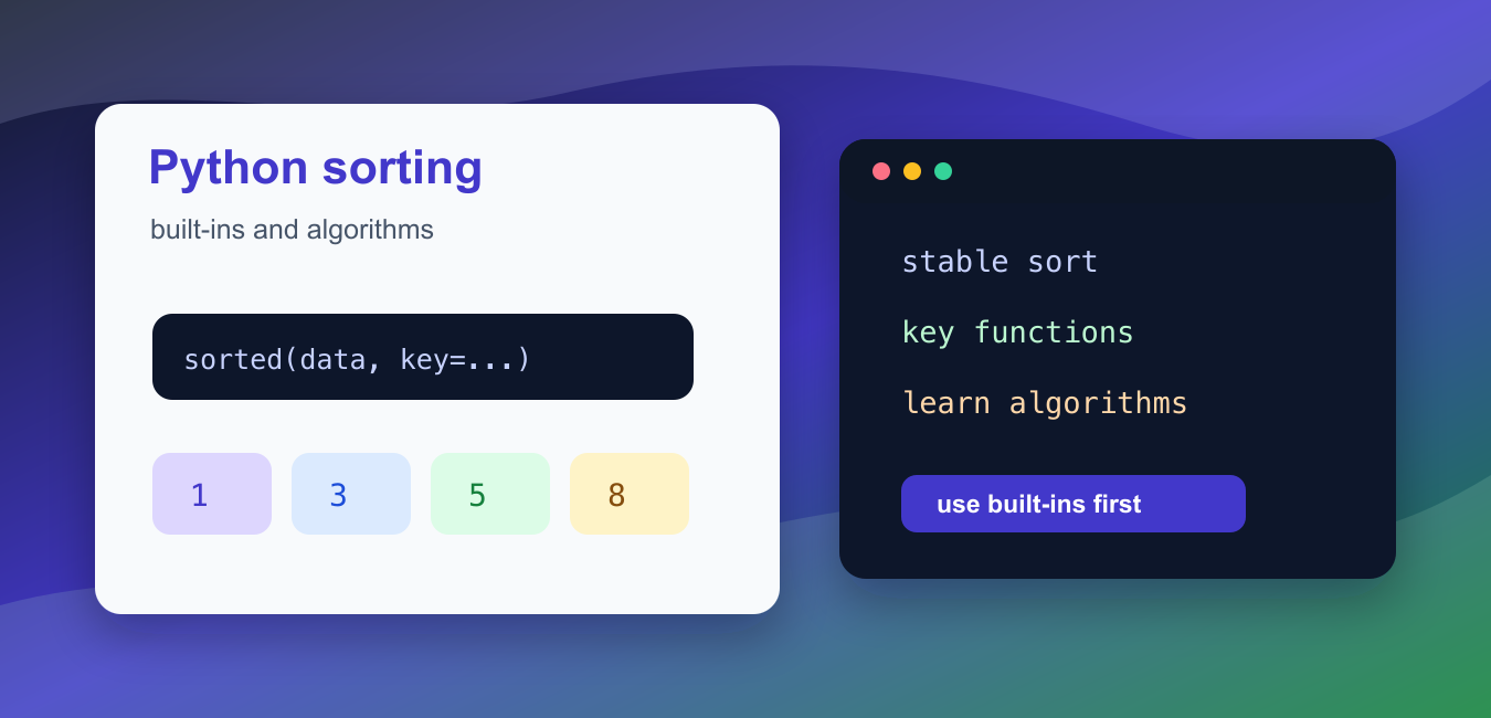 Sorting Techniques in Python: sorted(), key, Stability, and Algorithms