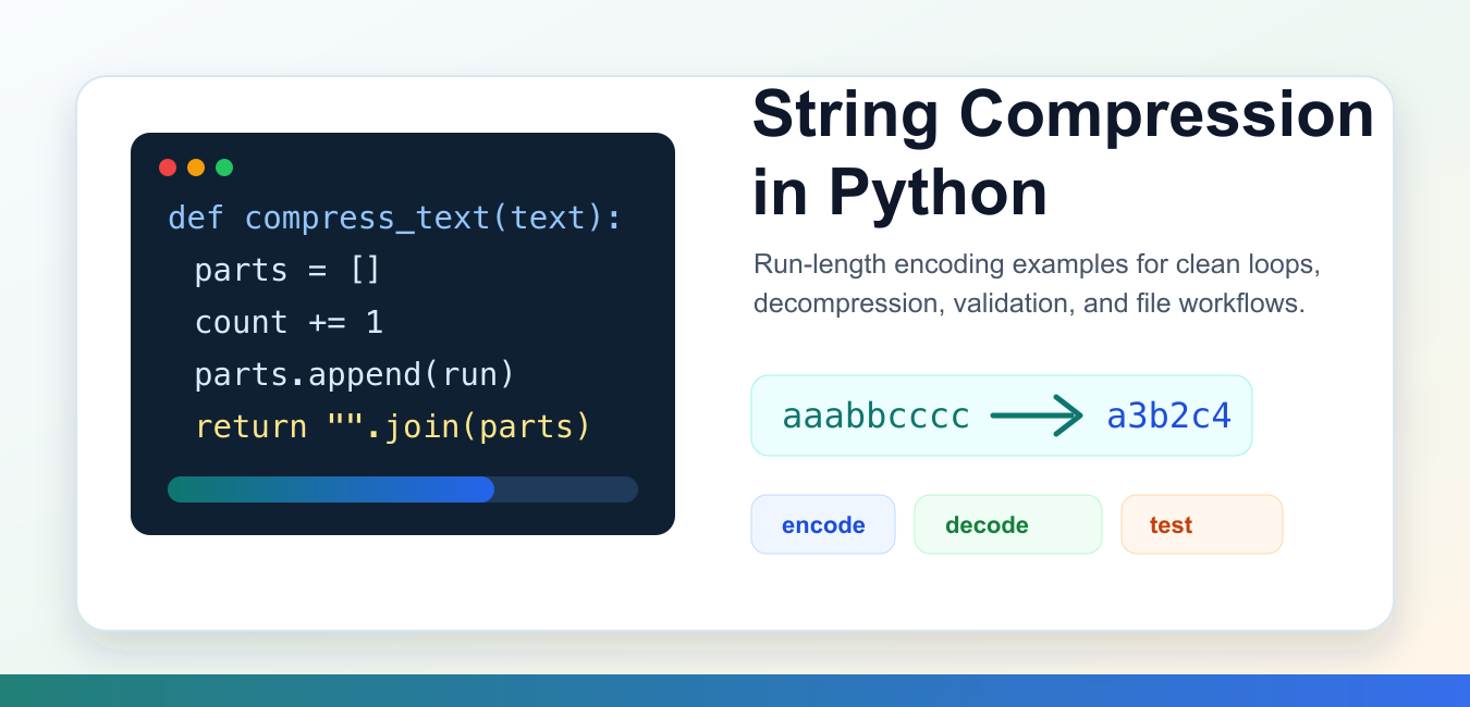 String Compression in Python: Run-Length Encoding and zlib
