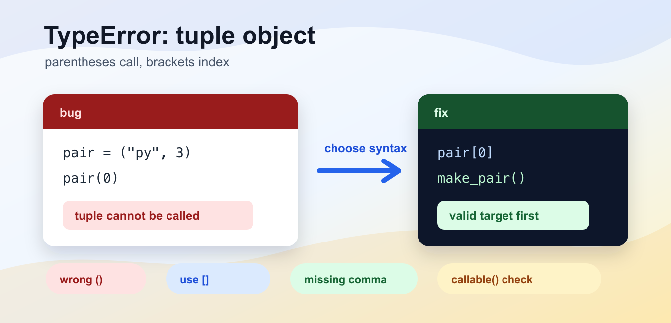 Fix TypeError: 'tuple' Object Is Not Callable