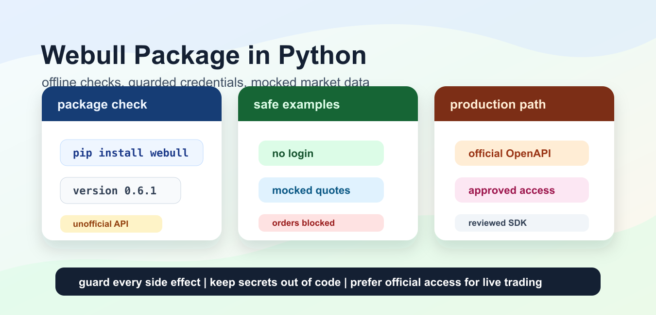 Webull Open Api webull Package in Python: Safe API and Testing Guide